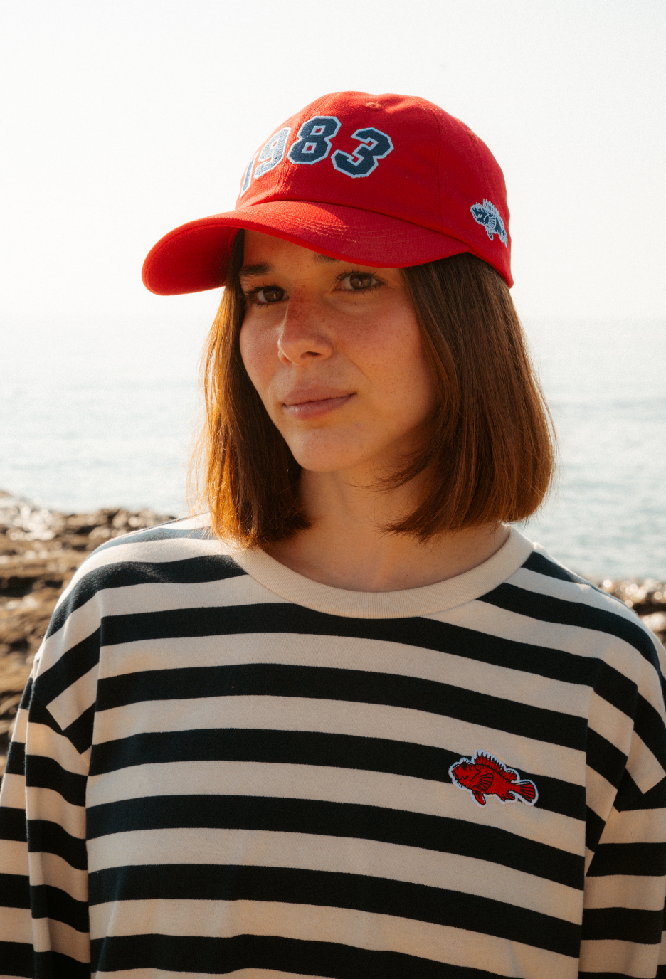 Camiseta de Manga Larga “Cap Roig Stripes” con Bordado