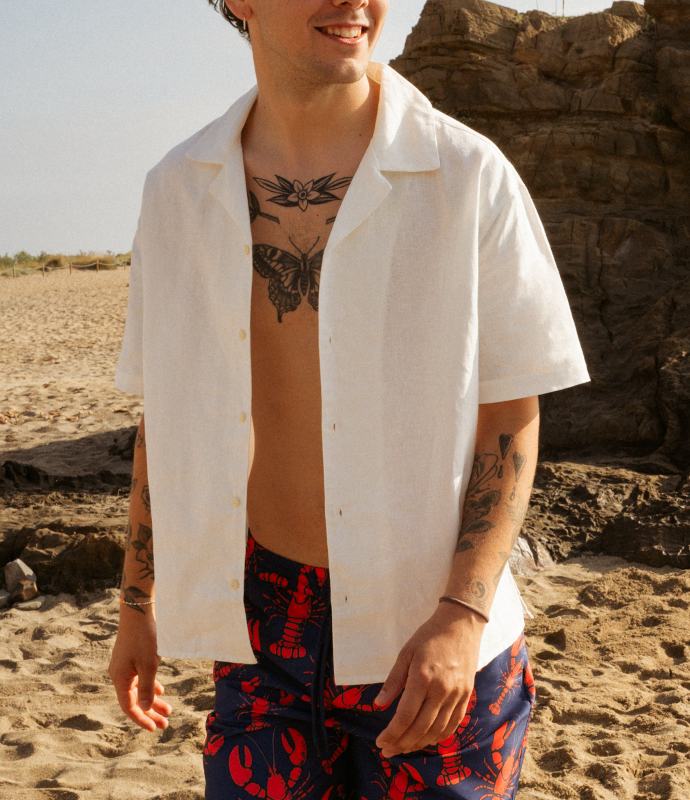 CAMISA LINO ESPARTER BLANCO ROTO