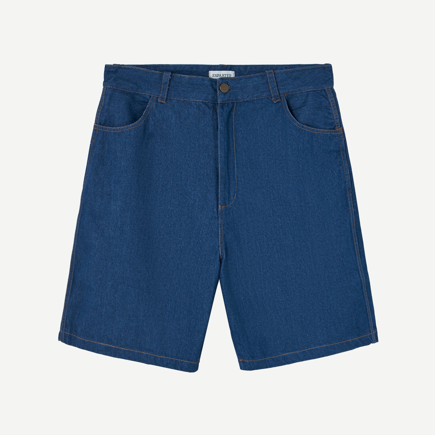 BERMUDA EN DENIM DÉLAVÉ