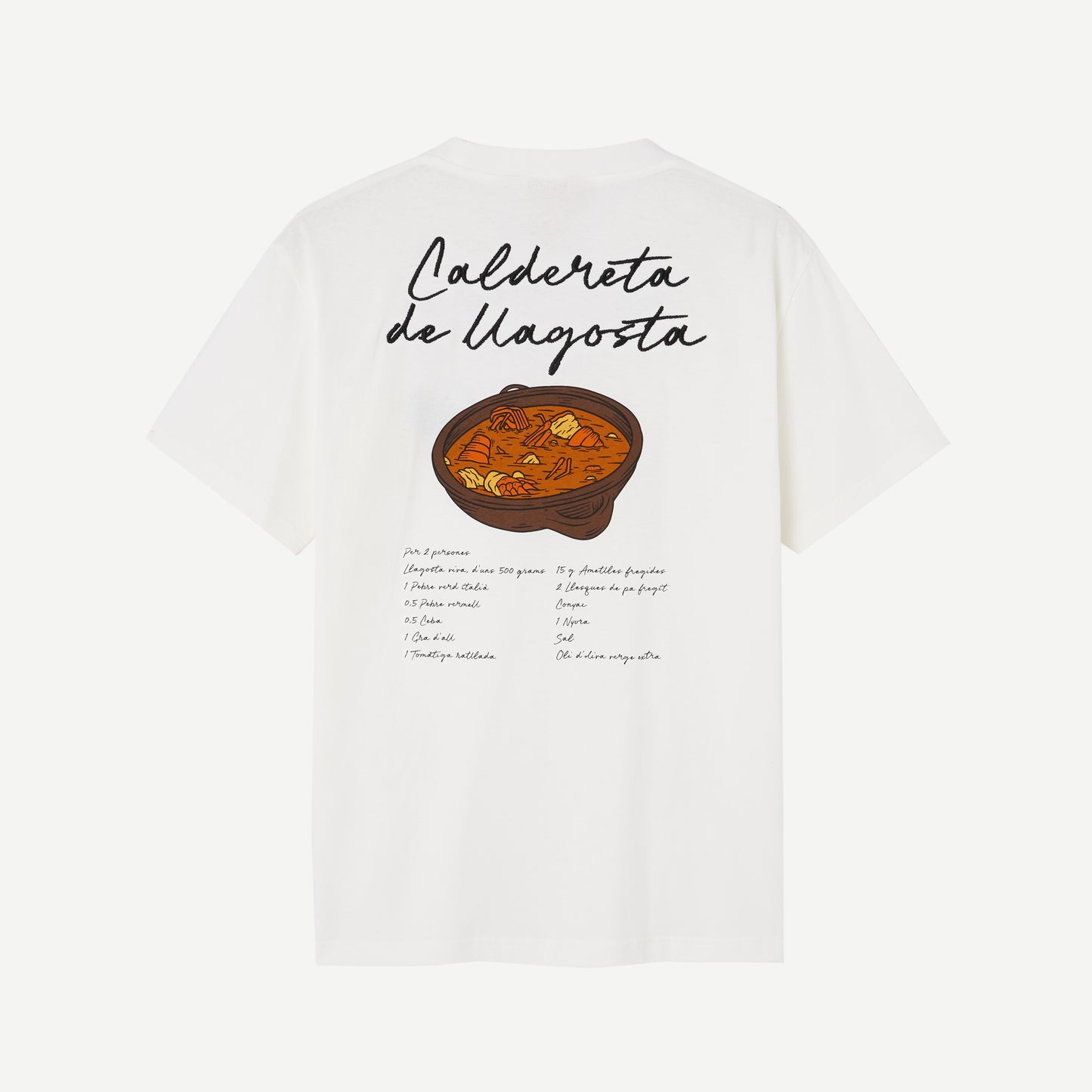 Camiseta Blanca con Detalle de Langosta