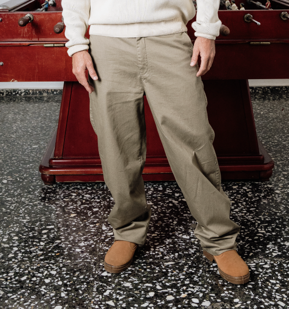 Pantalón Chino de Algodón en Camel de Esparter