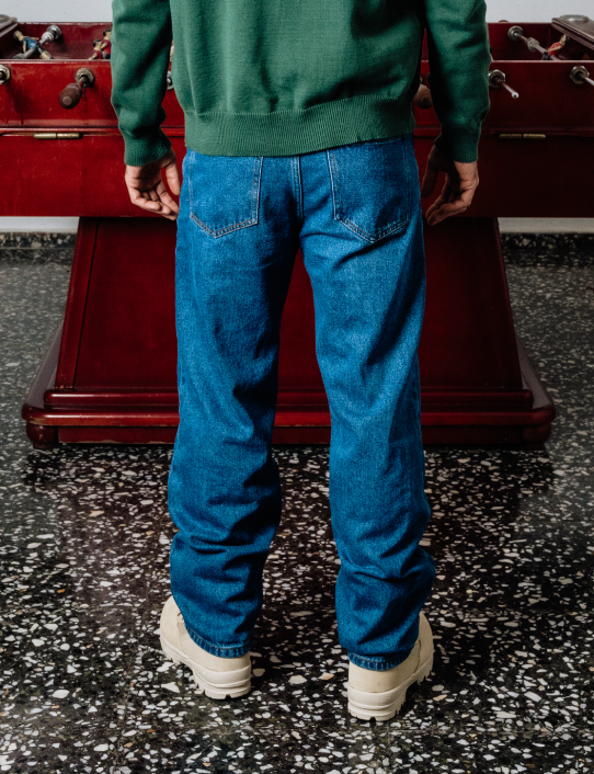 Jeans Rectos en Denim Azul Claro de Esparter
