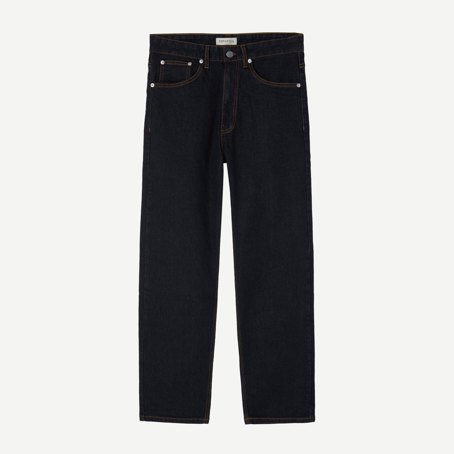 Jeans Rectos en Denim Negro de Esparter