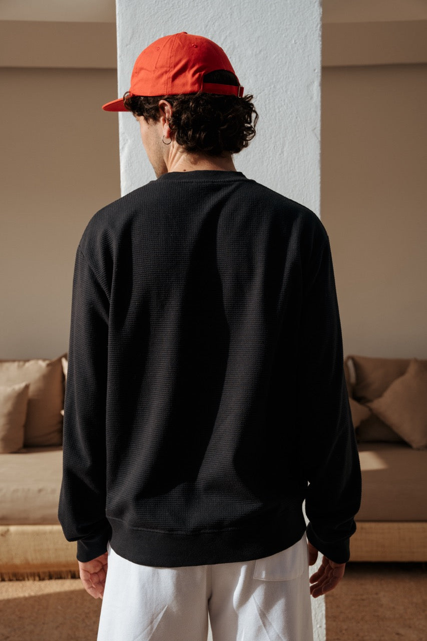 SUDADERA WAFFLE CAPROIG - NAVY