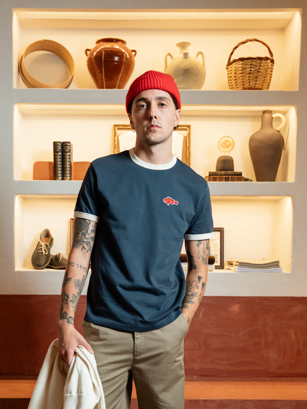 CAMISETA NAVY CAPROIG CONTRASTE